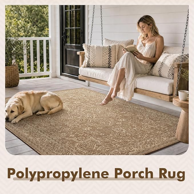 MontVoo-3x5 Outdoor Rug Porch Entryway Rug-Polypropylene Indoor Outdoor Rugs - Image 5