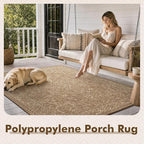 MontVoo-3x5 Outdoor Rug Porch Entryway Rug-Polypropylene Indoor Outdoor Rugs - Image 5