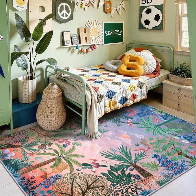 LIVEBOX Jungle Rugs 5x7 Kids Rugs - Image 2