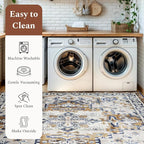 Rugflix 5x7 Area Rug for Living Room, Machine Washable Area Rugs - Image 5