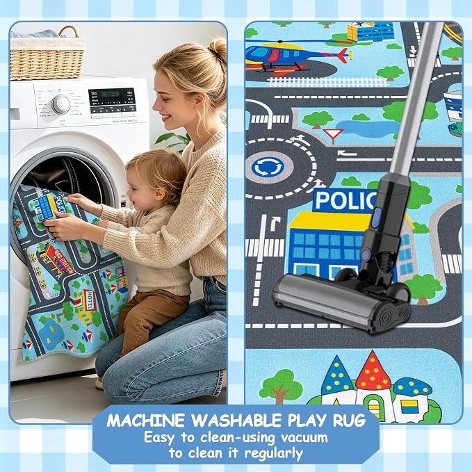 Capslpad Kids Rug Educational Learning Rug 6.6' x 9.8' Classroom Carpet Traffic - Image 7