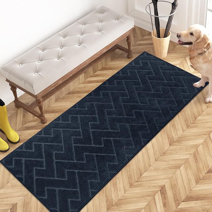 PURRUGS Dirt Trapping Door Mat 24" x 59", Non-Slip Machine Washable Entry Rug by PURRUGS