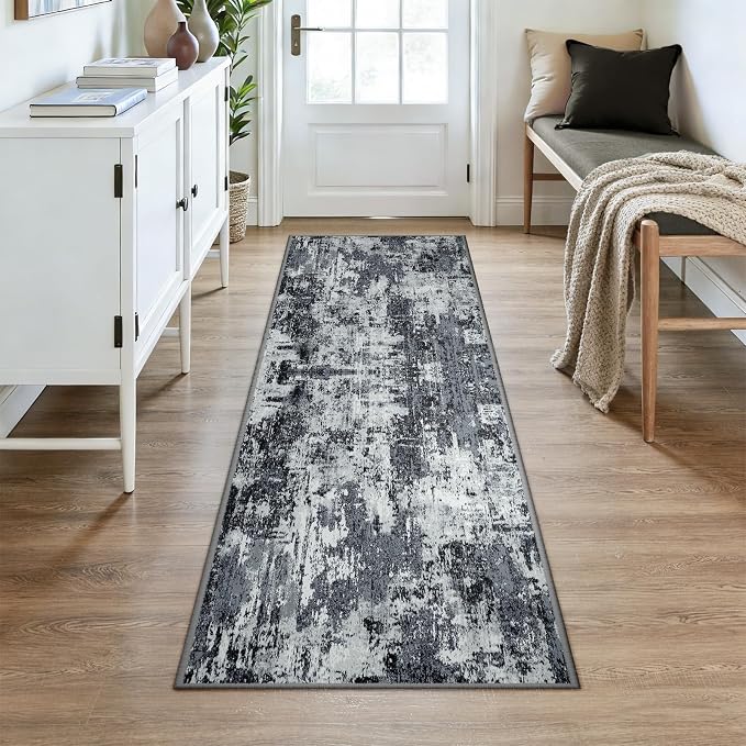 RELEANY Washable Area Rugs 3x7 Non-Slip Modern Abstract Soft - Image 2