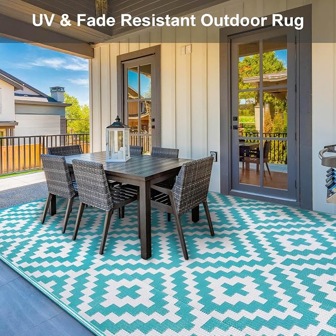 Outdoor Patio Plastic Straw Rug - Image 7