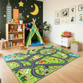 Zoo Adventure Kids Car Rug, Cute Animal Play Mat by BBENRON