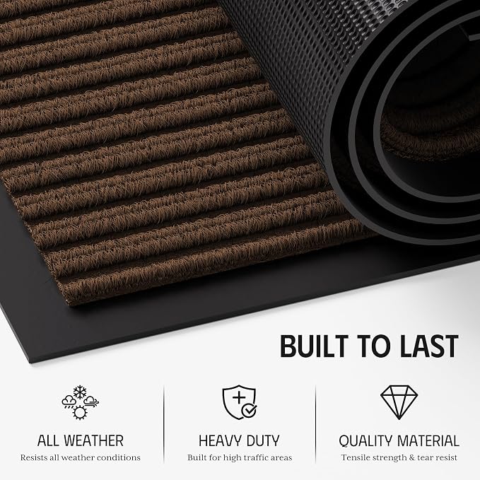 Front Door Mat 3' x 5', Dirt Trapper Dog Door Mat - Image 3