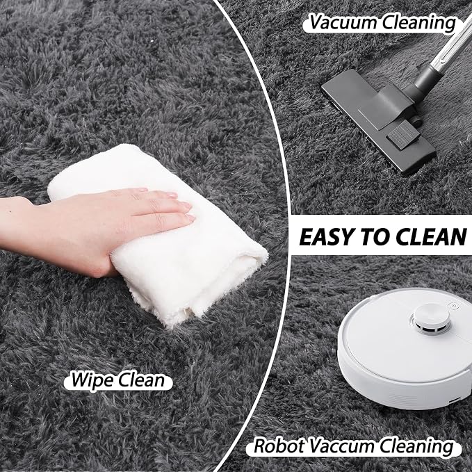 5x7 Fluffy Fuzzy Area Rug for Living Room Bedroom, Ultra Soft Rugs for Living - Image 4
