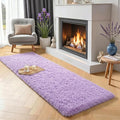 PAGISOFE Fluffy Purple Rug 2' x 6' Shaggy Runner Rugs by PAGISOFE