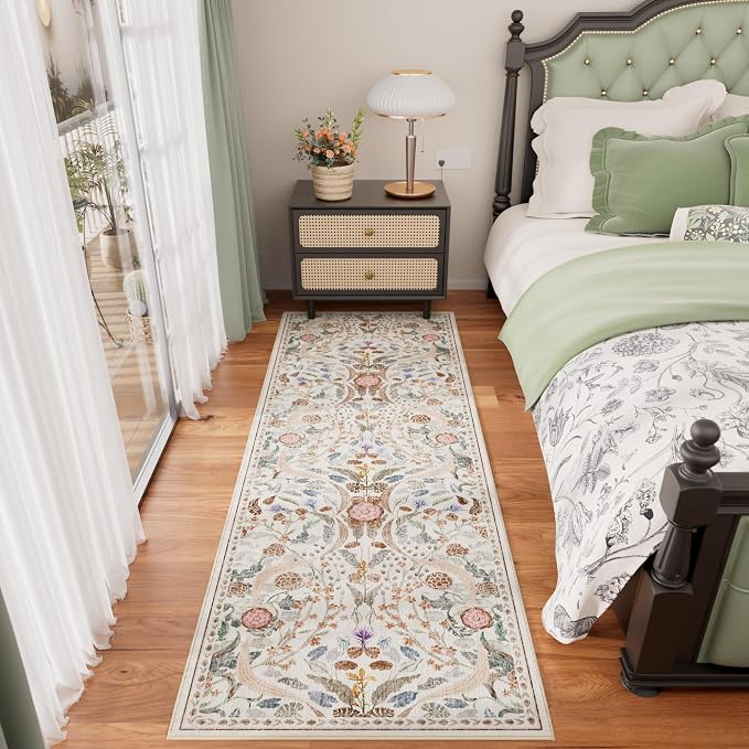 AMTOVO 2x6 Runner Rug for Hallway, Washable Non-Slip Long Kitchen Carpet - Image 2