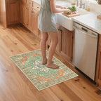 Washable 2x3 Entry Rug, Floral Vintage Design Area Rug, Non Slip Laundry Room - Image 7