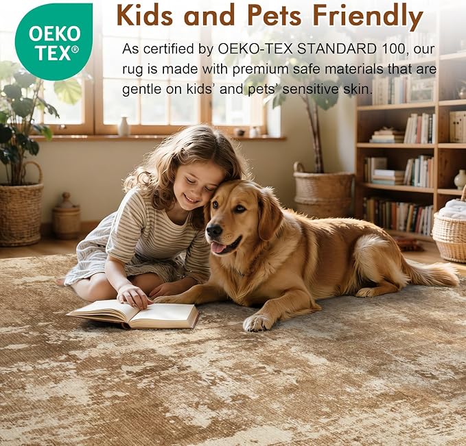 8x10 Ft Large Area Rugs for Living Room, Soft Non-Slip Washable Rugs Modern - Image 5