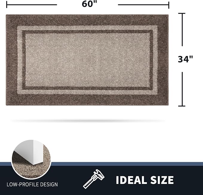 PURRUGS Dirt Trapping Door Mat 34" x 60", Non-Slip Machine Washable Entryway Rug - Image 2