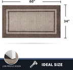 PURRUGS Dirt Trapping Door Mat 34" x 60", Non-Slip Machine Washable Entryway Rug - Image 2