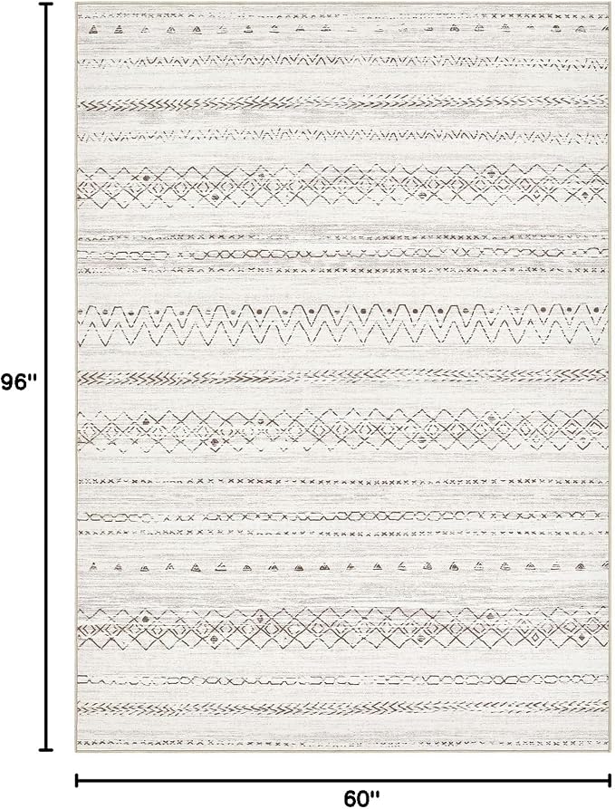 cotiled 5x8 Area Rugs Living Room Rug: Washable Boho Rugs - Image 2