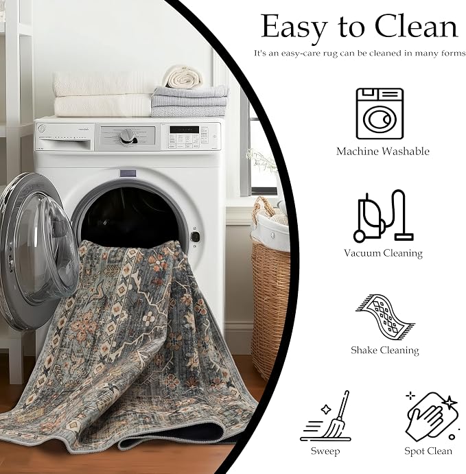 Ruaruarug Washable Area Rug 2x3 - Image 3