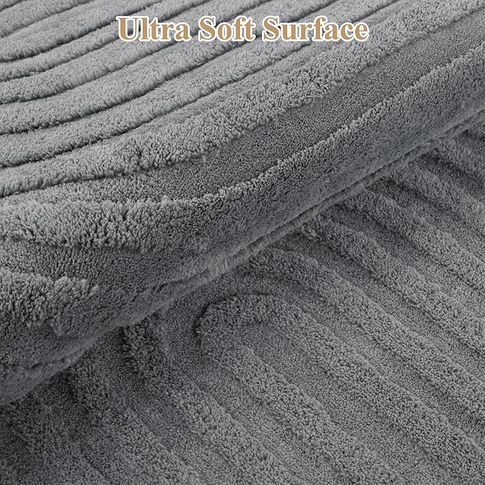 Pauwer 8x10 Washable Area Rugs for Living Room Modern Grey Solid Color Soft - Image 3
