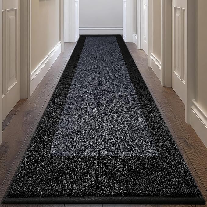Machine Washable Runner Rug 32" x 168", Non Slip Kitchen Rug by Unknown