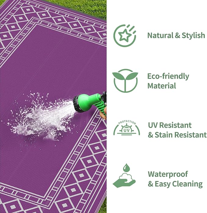GENIMO Outdoor Rug Waterproof 6'x9' - Image 7