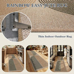 Lahome Enfys Modern Rainbow Easy Jute Rug, 2x8 Hallway Runner Washable Rugs - Image 4