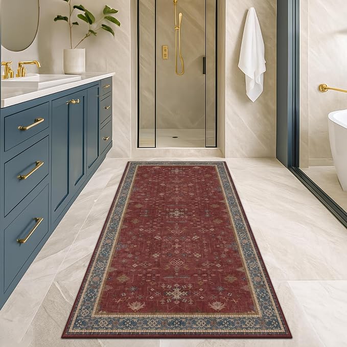 2x6 Turkish Kitchen Runner Rugs Non Skid Washable - Image 3