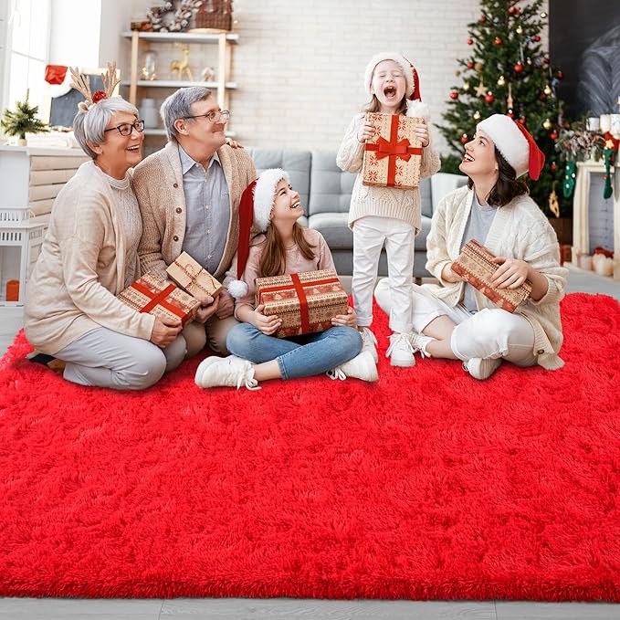 Chicrug Soft Area Rug for Bedroom Living Room Plush Fluffy Rug 8x10 Feet - Image 5