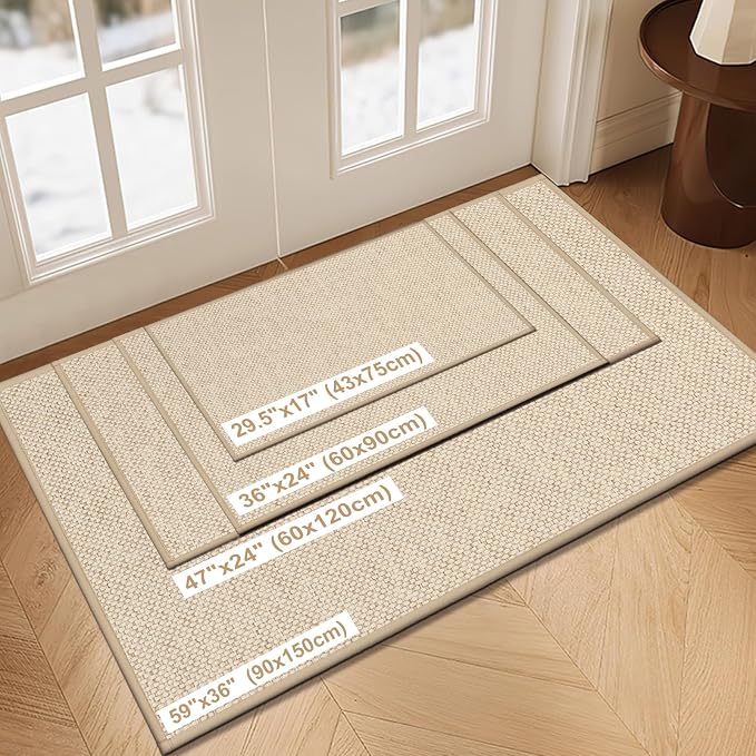 LEKEEPGO Door Mat 24"x47", Non Slip Door Mat Indoor Entrance, Rubber Backing - Image 2