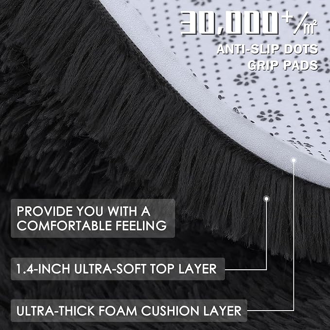 OLANLY 5x6 Area Rugs for Living Room Bedroom, Machine Washable Soft Fluffy - Image 9