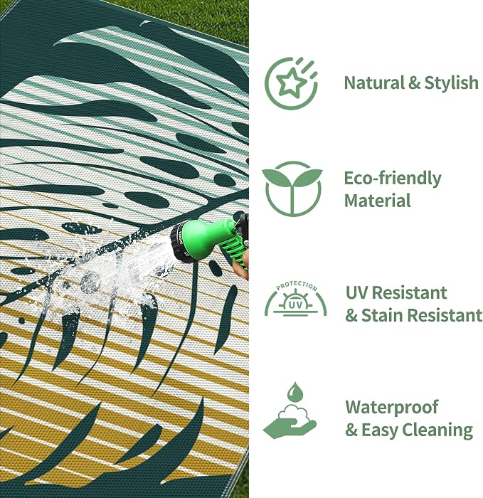 GENIMO Outdoor Rug 6' x 9' Waterproof - Image 6