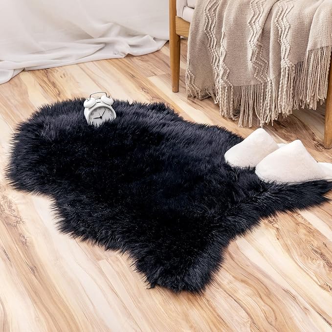 MIULEE Fluffy Rug Soft Shaggy Faux Fur Area Rug Luxury Plush Sheepskin Carpet - Image 3