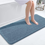 OLANLY Bathroom Runner Rugs 47x20, Soft Absorbent Chenille Bath Rugs, Rubber by OLANLY