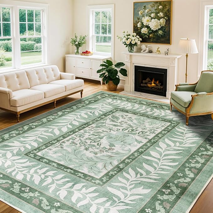 LIANLAM Washable Rug 9x12 Area Rugs by LIANLAM