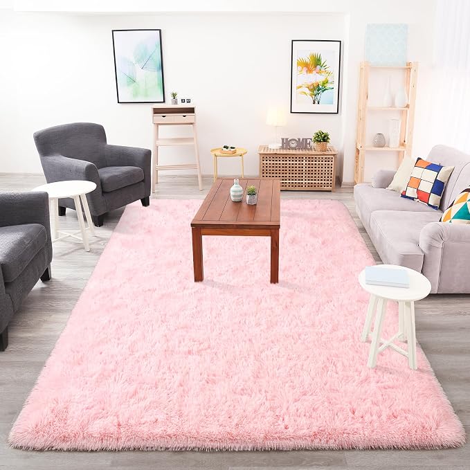 Chicrug Soft Area Rugs for Bedroom Living Room Plush Fluffy Rug 4x6 Feet - Image 4