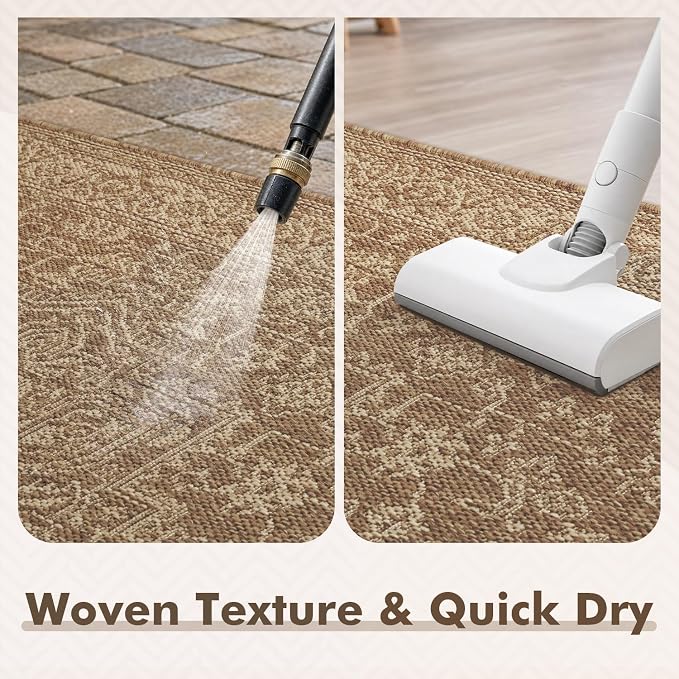 MontVoo-Outdoor Rug-Patio Rug 5x7 ft Polypropylene Indoor Outdoor Rugs Carpet - Image 6