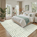 DCX Abstract Machine Washable 6x9 Rug, Sage Green Modern Accent Rug - Image 2