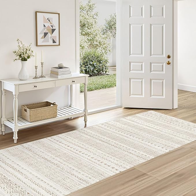cotiled Hallway 2.6x8 Runner Rugs: Washable Boho Rugs by COTILED