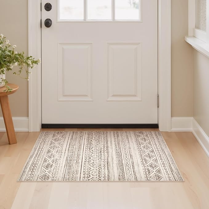 cotiled Washable 2x3 Entryway Rug: Washable Boho Rugs - Image 5