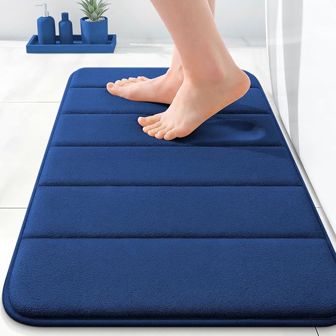 OLANLY Memory Foam Bath Mat 35x16, Super Soft Absorbent Bathroom Rugs, Quick Dry by OLANLY