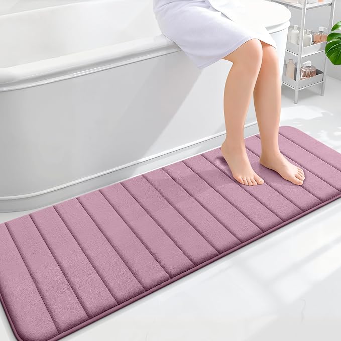 OLANLY Memory Foam Long Bathroom Rugs Runner 59x20, Super Soft Absorbent Bath by OLANLY