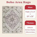 SERISSA Boho Rugs for Entryway, 2x3 Entryway Rug Non-Slip Washable Small Area - Image 2
