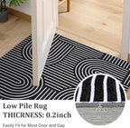 Washable Rug 2x3 Area Rugs for Entryway, Abstract Rug for Bedroom, Soft Rainbow - Image 6