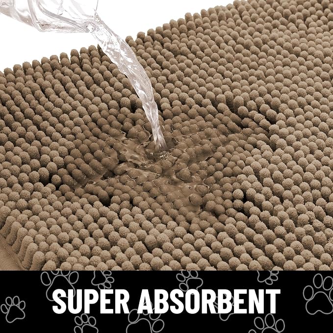 Smiry Dog Door Mat for Muddy Paws, Absorbent Dirt Trapper Non Slip Quick Dry - Image 5