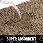 Smiry Dog Door Mat for Muddy Paws, Absorbent Dirt Trapper Non Slip Quick Dry - Image 5