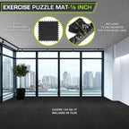 ProsourceFit Exercise Puzzle Mat ½-inch, EVA Interlocking Foam Floor Tiles - Image 2