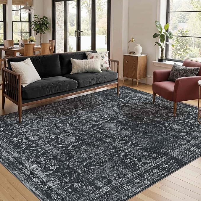 Rugxara 4x6 Rug for Living Room Bedroom, Vintage Retro Boho Area Rugs, Non Slip by Rugxara