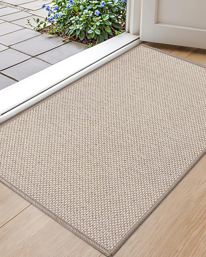 Color&Geometry Front Door Mat Indoor 26"x47", Ultra Non Slip Rubber Backed Dirt by COLORG