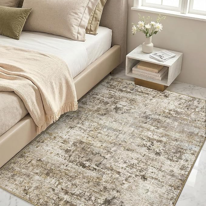 4x6 Area Rugs Washable Living Room Rug-No Slip Soft Carpets Modern Abstract - Image 6