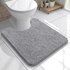 OLANLY Toilet Rugs U-Shaped 20x20, Extra Soft Absorbent Chenille Contour by OLANLY