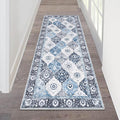 HEBE Hallway Runner Rug 2'x5' Washable Vintage Distressed Area Rugs Non Slip by HEBE