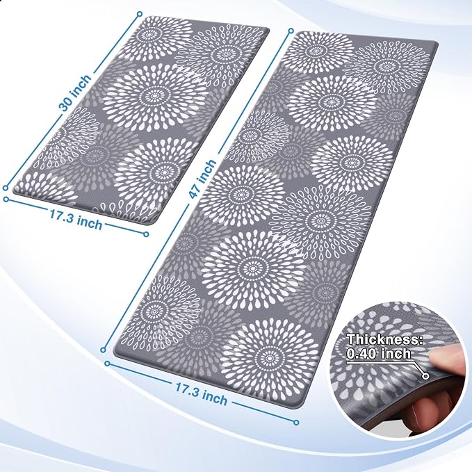 LuxStep Kitchen Mats for Floor, Cushioned Rug Anti-Fatigue Mats for Kitchen - Image 2