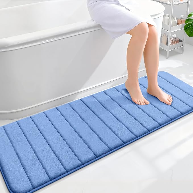 OLANLY Memory Foam Long Bathroom Rugs Runner 59x20, Super Soft Absorbent Bath by OLANLY